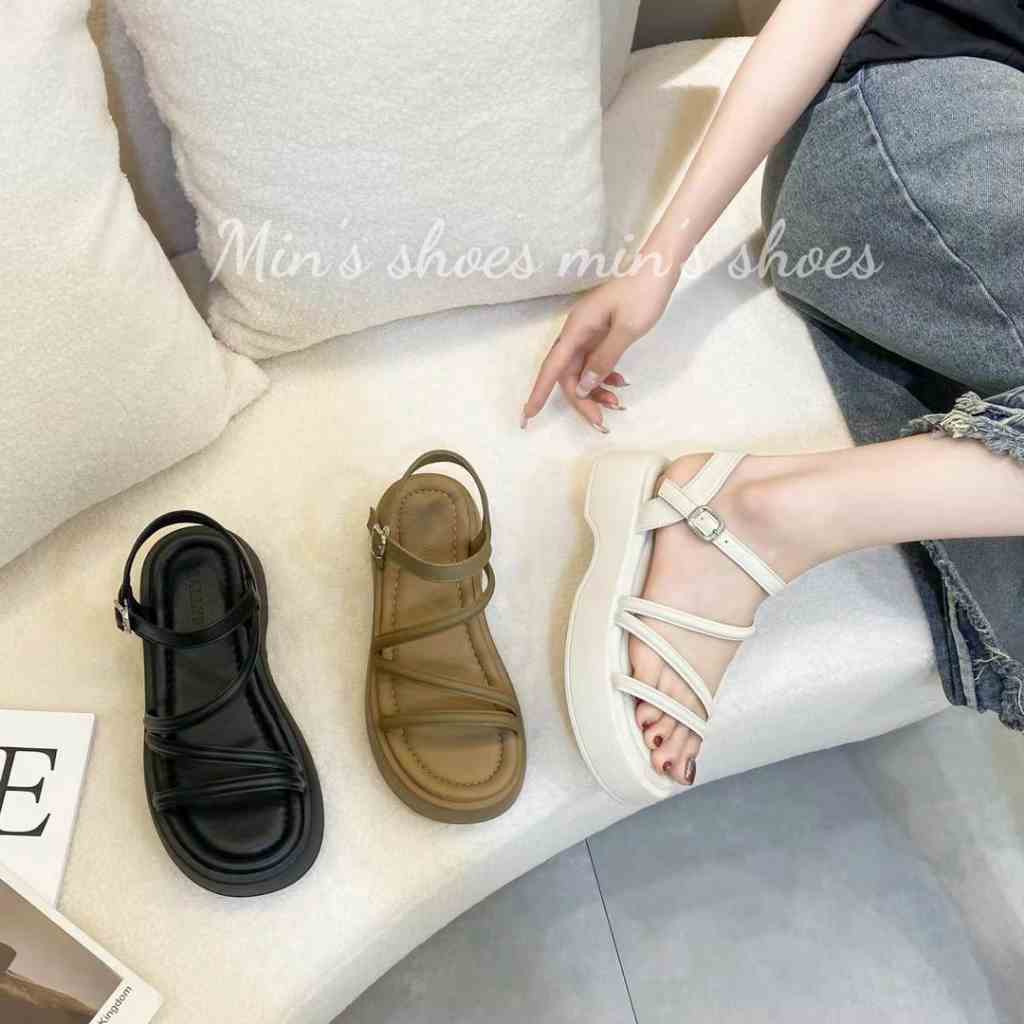 Mins Shoes - Dép Sandal Dây Đế Bánh Mì Cao Cấp S516