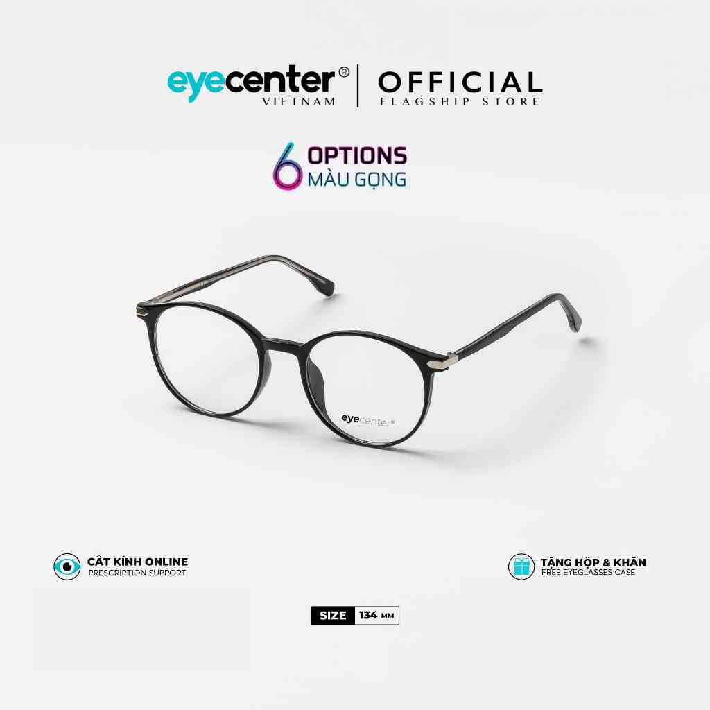 Gọng kính cận nam nữ chính hãng EYECENTER C34S nhựa dẻo lõi thép chống gáy nhập khẩu by Eye Center Vietnam