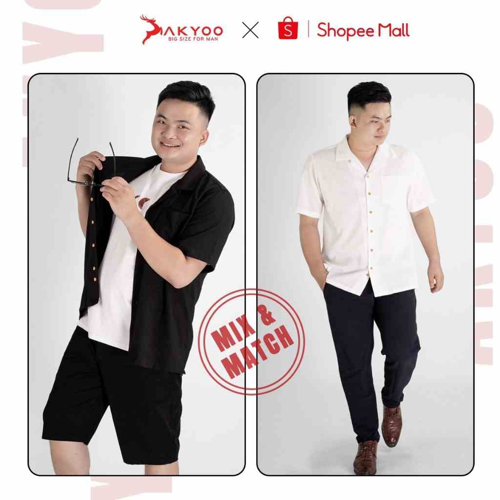 Áo Sơ Mi Nam Big Size Cổ Vest Tay Ngắn Vải Đũi 2 Màu Thời Trang Ngoại Cỡ 80 -140kg - SM DUI TRANG - DEN