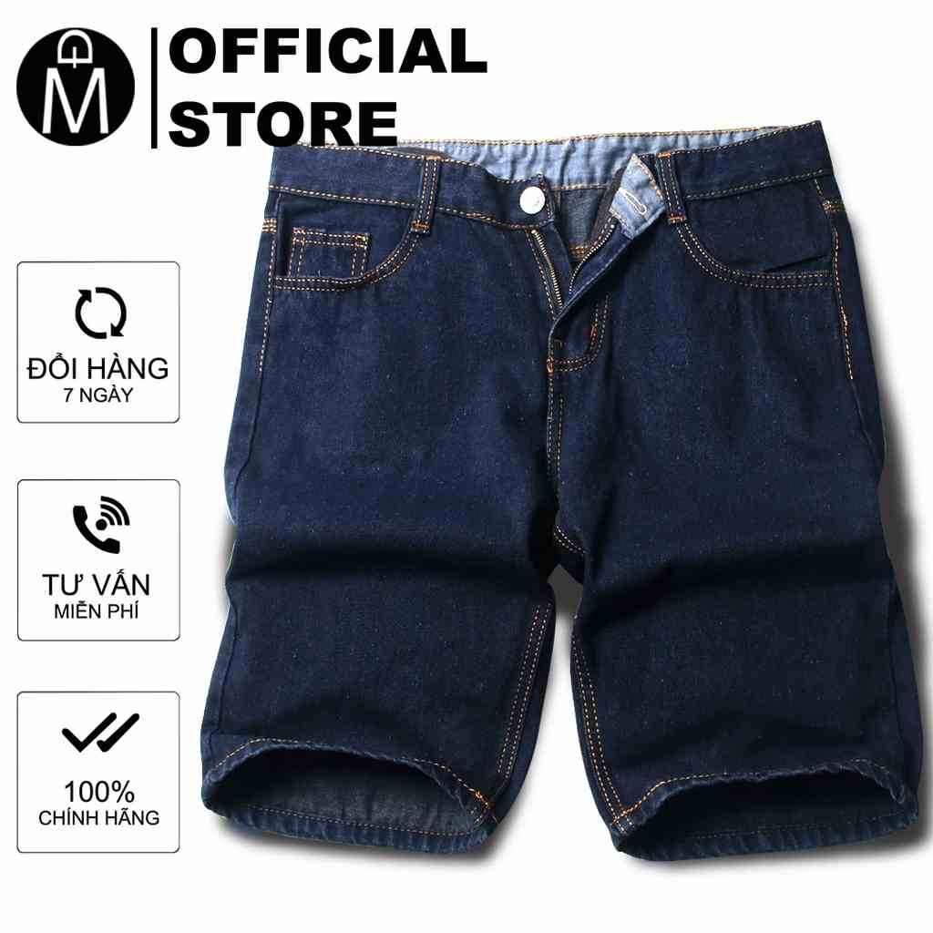 [Mã BMLTA35 giảm đến 35K đơn 99K] Quần short jean nam MĐ Q393 xanh đen loại tốt