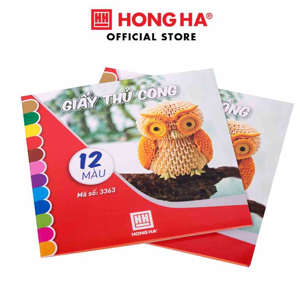 Giấy thủ công 12 màu Hồng Hà (3363)