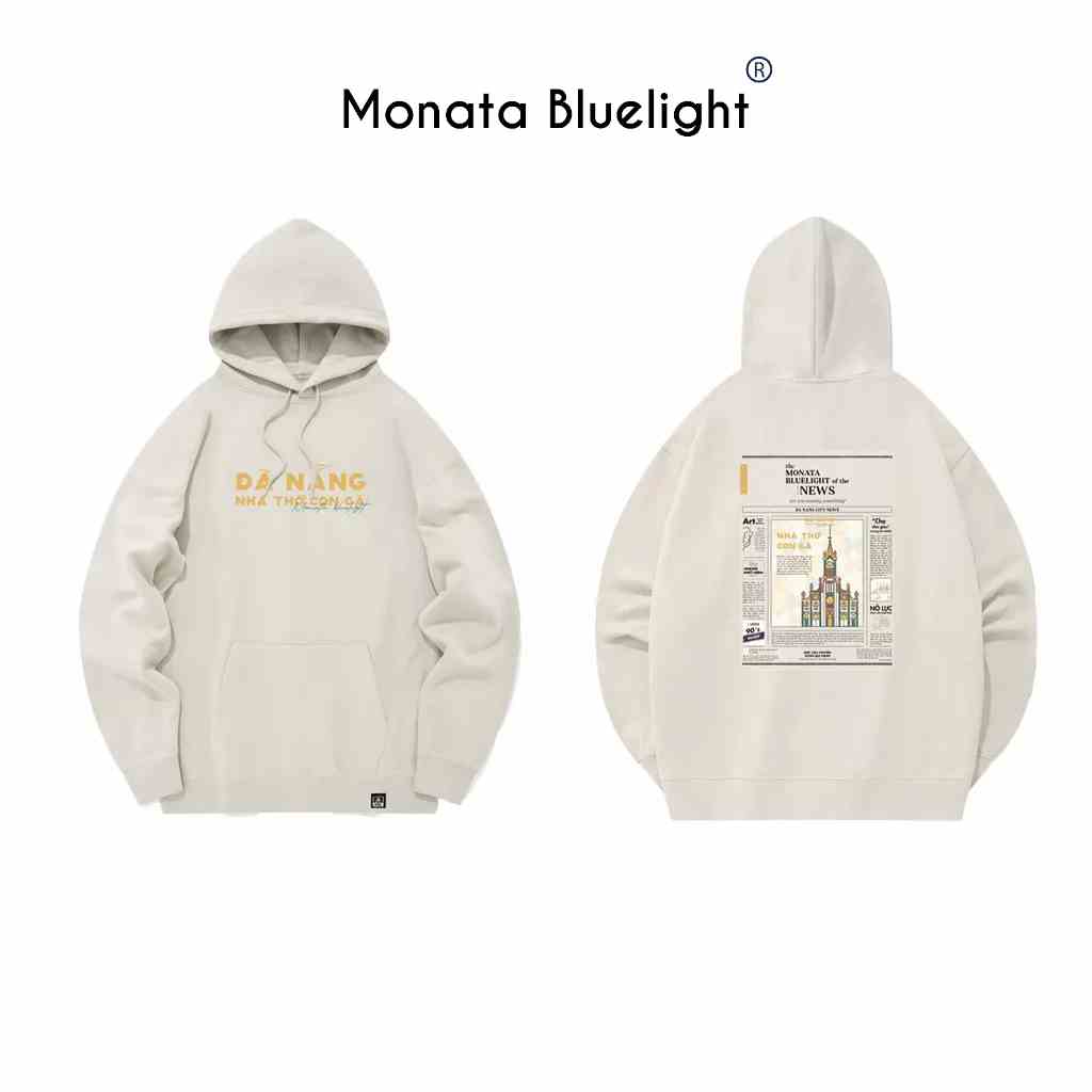 [Mua 2 giảm 7%] MONATA BLUELIGHT Da Nang - Áo Hoodie Nỉ chân cua 100% cotton