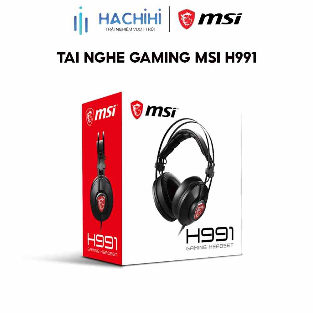 Tai nghe Gaming có khung choàng đầu MSI H991 (20Hz - 20KHz)