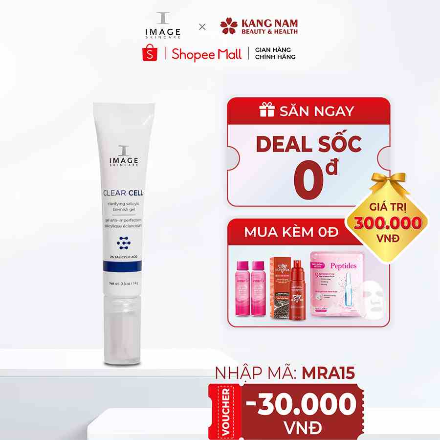 Gel Chấm Mụn Và Giảm Viêm Nhanh Image Skincare Clear Cell Clarifying Salicylic Blemish Gel 14g