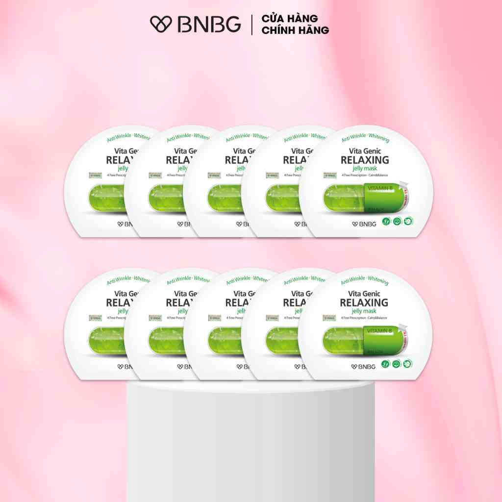 Combo 10 mặt nạ phục hồi da BNBG Vita Genic Relaxing Jelly Mask 30mlx10