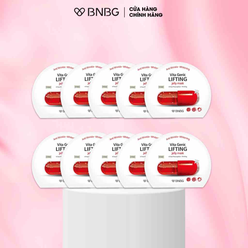 Combo 10 Mặt Nạ Nâng Cơ Mặt BNBG Vita Genic Lifting Jelly Mask 30mlx10