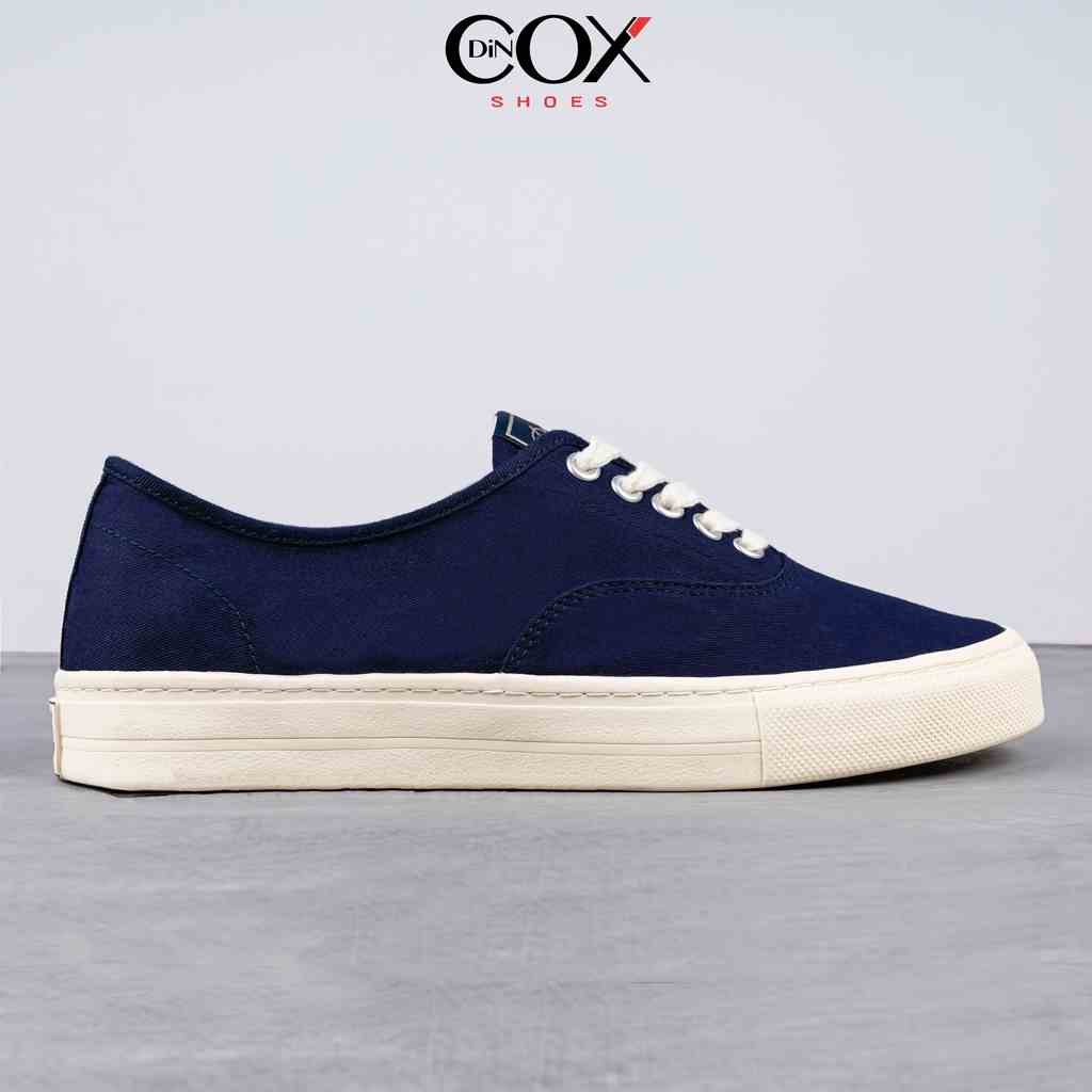 Giày Sneaker Nam Vải Canvas DINCOX E06 Dark Navy Đơn Giản Tinh Tế Sang Trọng