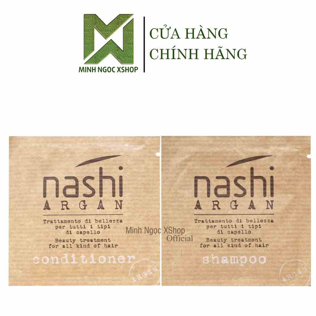 Dầu gội xả phục hồi hư tổn Nashi Argan 15ML