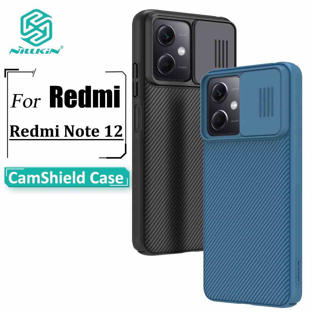 Ốp Điện Thoại Nillkin Bằng PC Cứng Chống Sốc Có Nắp Trượt Bảo Vệ Camera Cho Redmi Note 12 4G Note 12 5G