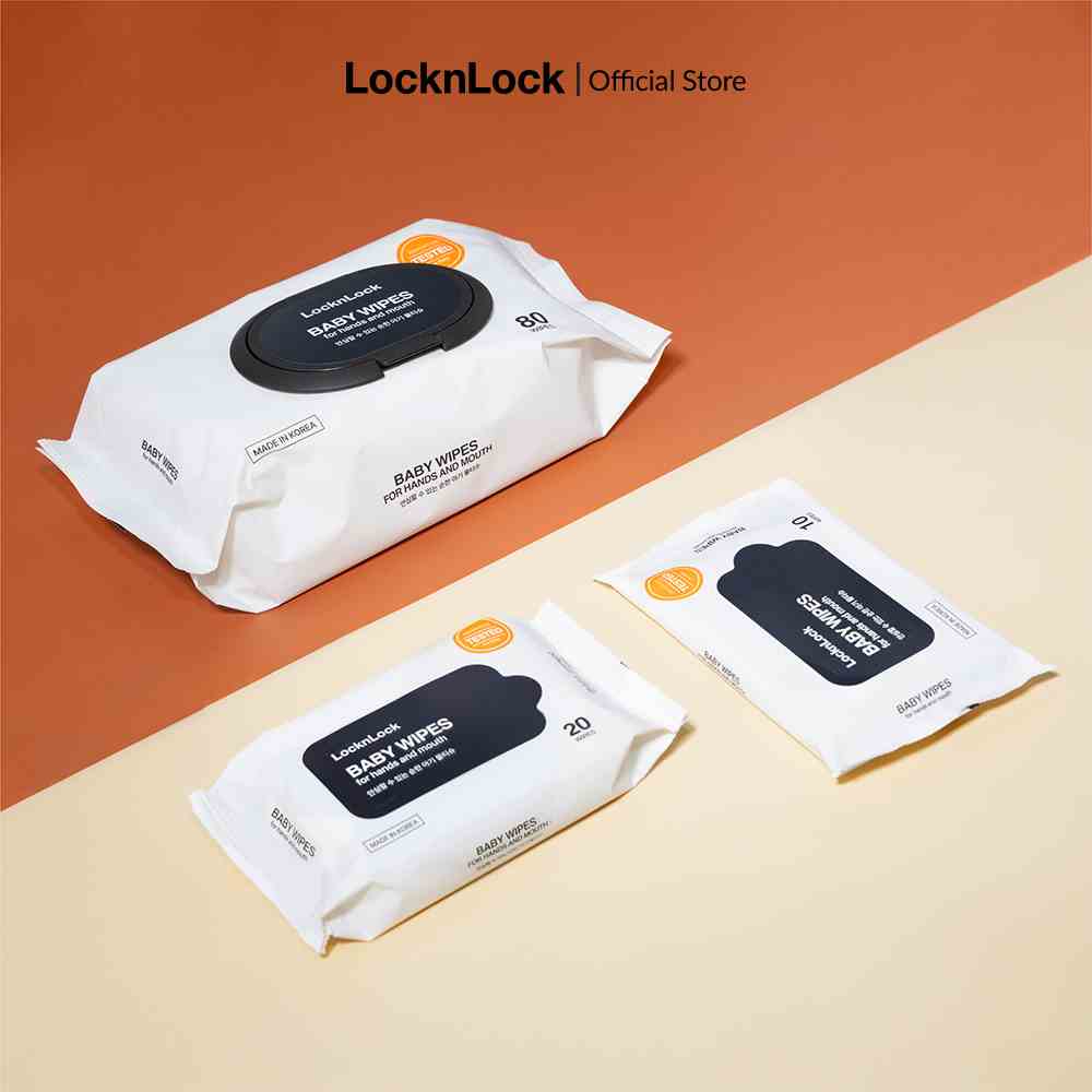 [Mã LIFEMC07CBAU giảm 50k đơn 350k] Khăn giấy ướt cho bé dùng cho tay và miệng Lock&Lock Baby Wipes for hands and mouth