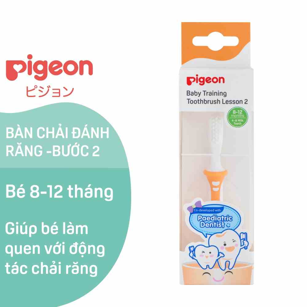 Bàn Chải Đánh Răng Cho Bé Pigeon Bước 2 Cam 2021