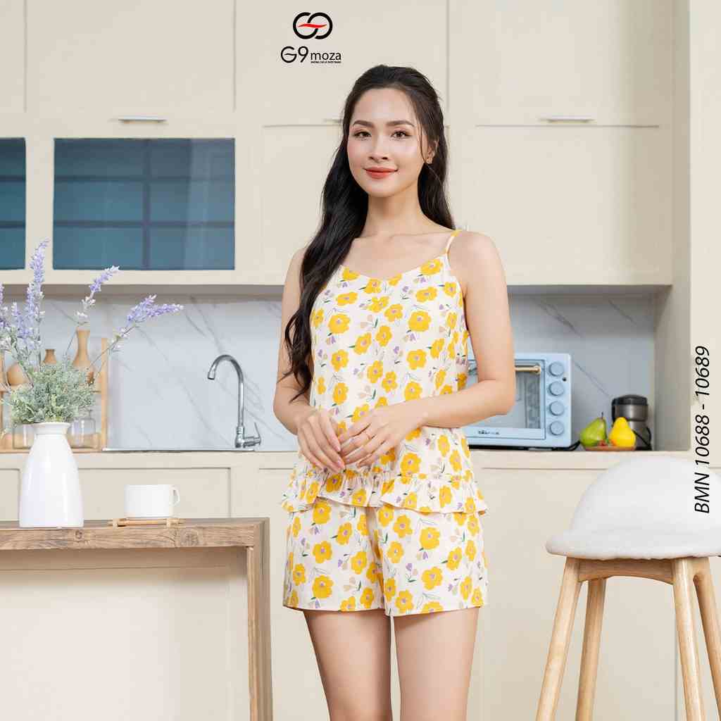 Bộ hai dây, đồ ngủ nữ G9moza 10688-10689 chất  kate hàn mềm mịn mát