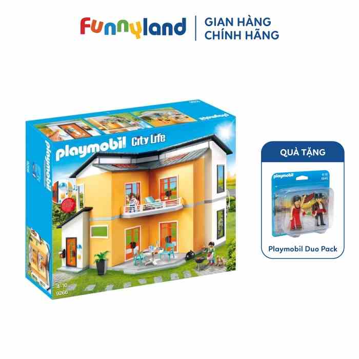 Đồ chơi mô hình Playmobil Biệt thự hiện đại kèm nhân vật, nội thất và hiệu ứng đèn & âm thanh 137 pcs