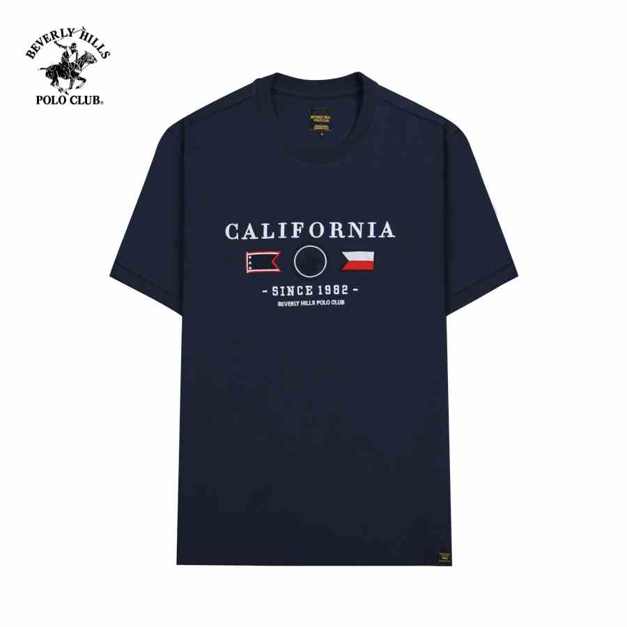 [Mã BMLTB35 giảm đến 35K đơn 99K] Beverly Hills Polo Club - Áo thun Ngắn tay Nam Regular Fit NV Navy- BHPC TSMRSS23TL065