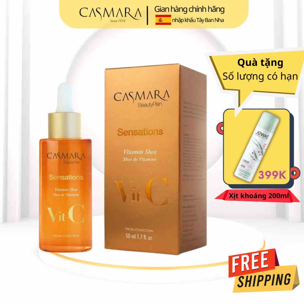 Huyết thanh vitamin tái tạo da Casmara Vit-C Sensations Vitamin Shot  - Nhập khẩu Tây Ban Nha - 50ml