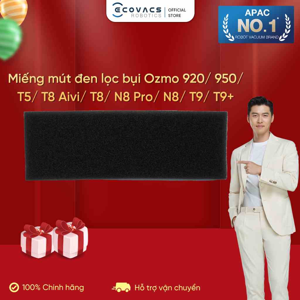 Miếng mút đen Lọc bụi O920,O950,T5,N5S,O750,T8AI,T8 AIVI+,T8,T8+,N7,N8 Pro,N8 Pro+,N8,N8+,T9,T9+_Hàng chính hãng