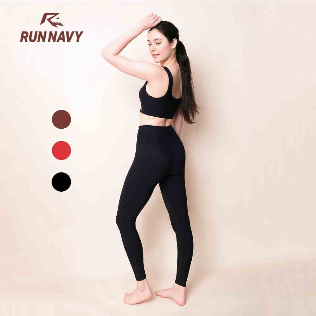 Bộ tập nữ Luxury Ecofriend tập gym yoga cạp cao Run Navy 42-69