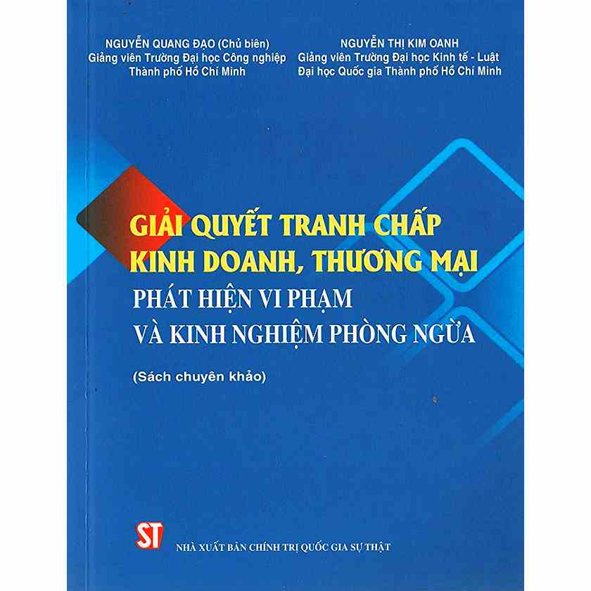 Sách - Giải quyết tranh chấp kinh doanh, thương mại, phát hiện vi phạm và kinh nghiệm phòng ngừa