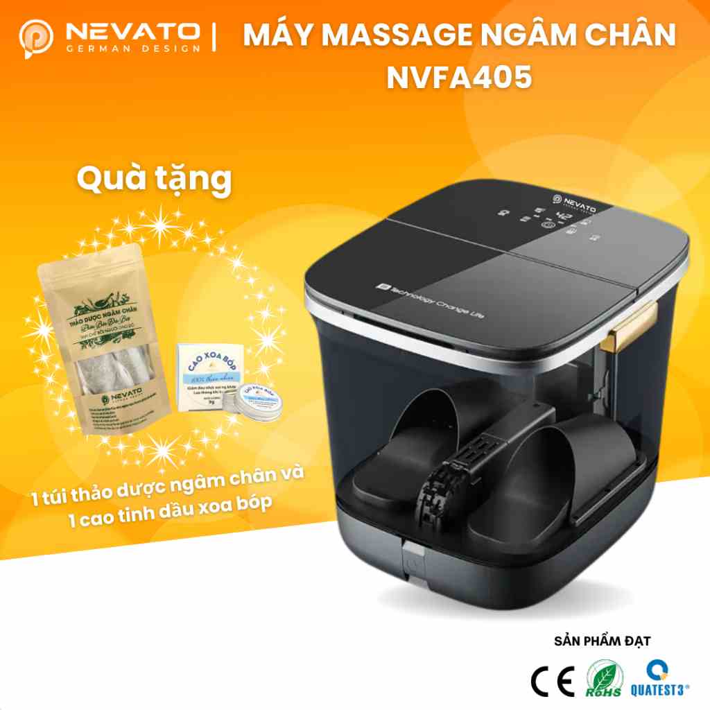 Máy Massage Bằng Túi Khí Và Ngâm Chân Thải Độc Nevato NVFA405