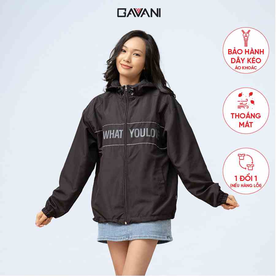 [Mã BMLTA35 giảm đến 35K đơn 99K] Áo khoác dù nữ 2 lớp form rộng Gavani akh do what you love