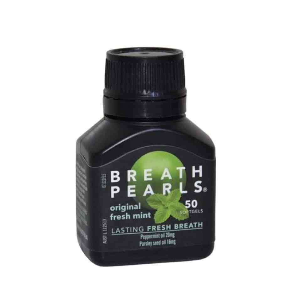 Viên uống hỗ trợ thơm miệng breath pearls Healthy Care Úc hộp 50 viên Extate Official Mall