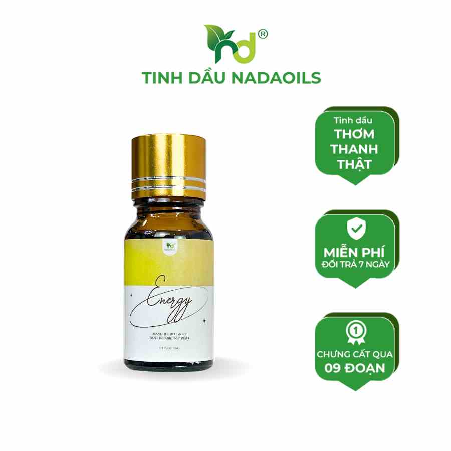 Tinh dầu mix Energy Nada Oils dung tích 10ml /Thơm phòng, giúp thư giãn, giảm stress, thanh lọc không khí