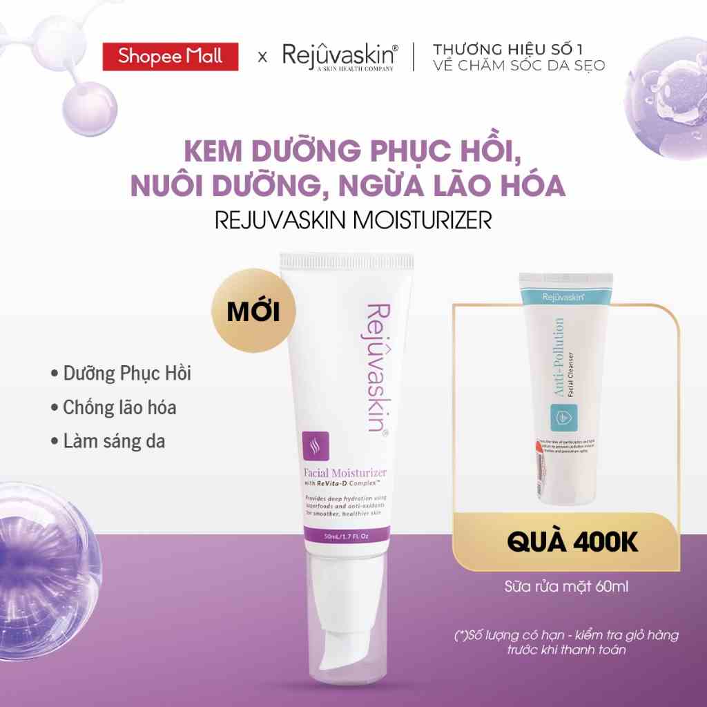 Kem dưỡng phục hồi da, chống lão hóa Rejuvaskin Facial Moisturizer 50ml - DH Beauty