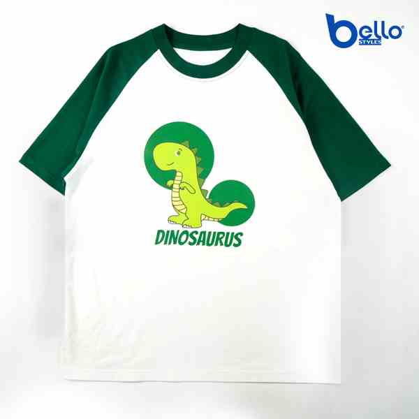 [Mã BMLTB35 giảm đến 35K đơn 99K] Áo T-shirt Unisex Bello In Hình Khủng Long Tay Lỡ A2-001