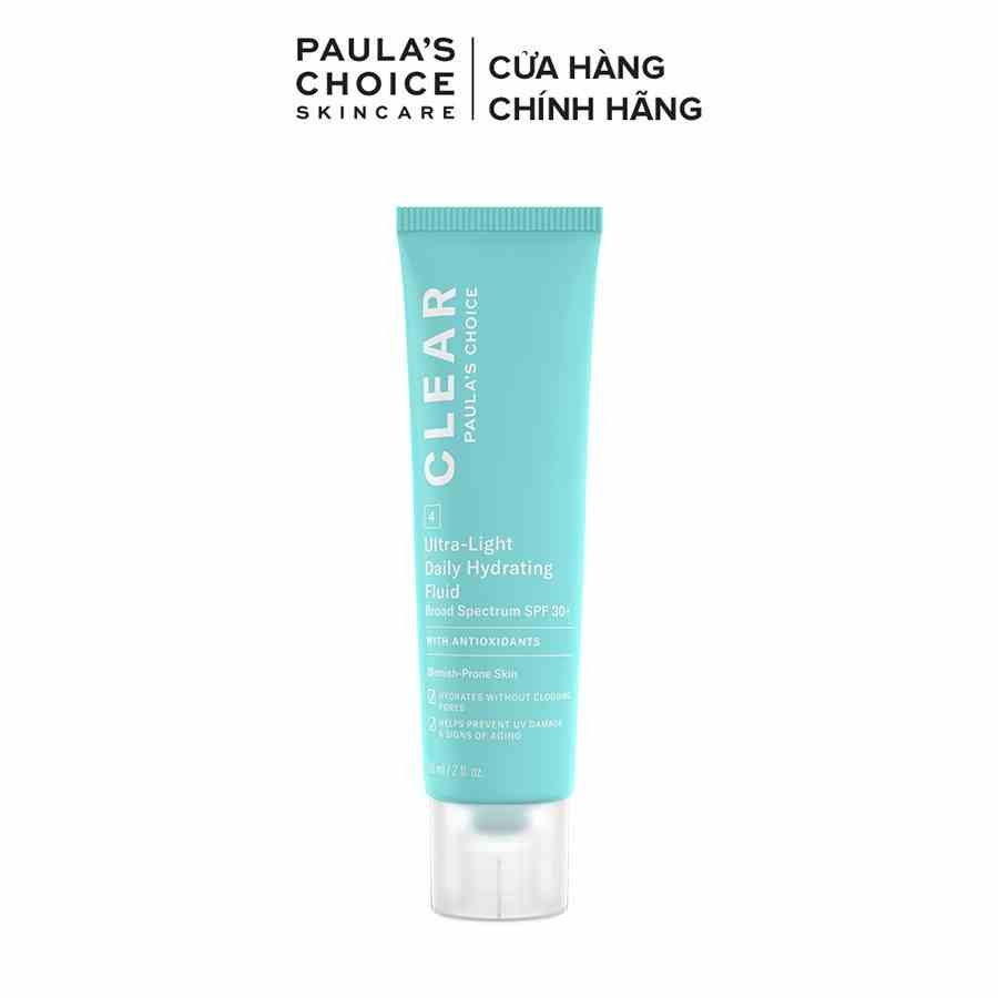 Kem chống nắng dạng sữa siêu nhẹ dành cho da mụn Paula’s Choice Clear Ultra-Light Daily Fluid SPF 30 - 60 ml 6130.1