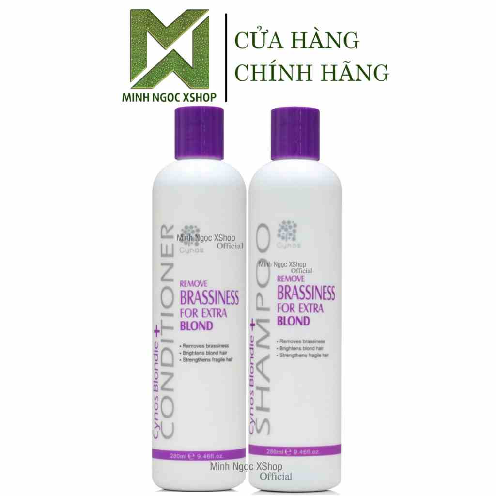 Dầu gội xả tím khử vàng dưỡng màu cho tóc tẩy Cynos Blondie 280ML