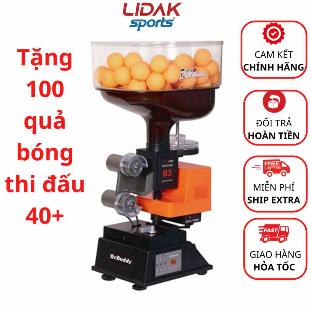 Máy bắn bóng bàn Y&T B3 rèn luyện cá nhân kỹ năng chơi bóng chuyên nghiệp - LIDAK SPORT