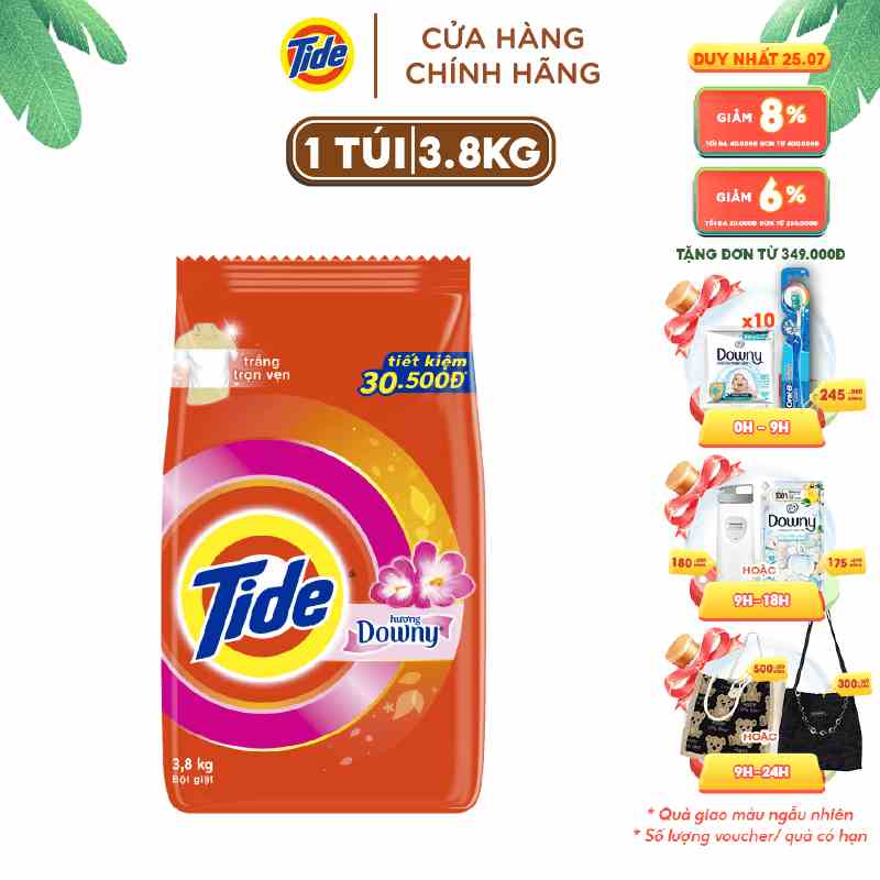 Bột giặt Tide Hương Downy Túi 3.6kg/3.8kg