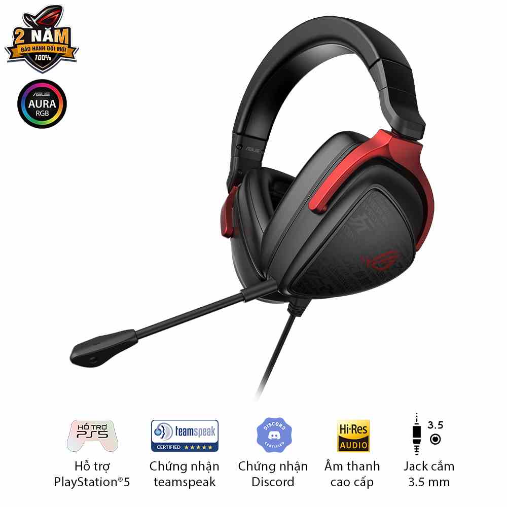 Tai nghe gaming ROG DELTA S CORE cổng 3.5mm, âm thanh vòm ảo 7.1, siêu nhẹ