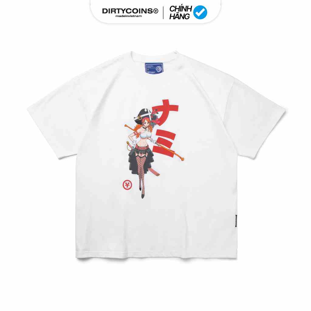 Áo Thun DirtyCoins x One Piece Film:Red Nami T-shirt - White