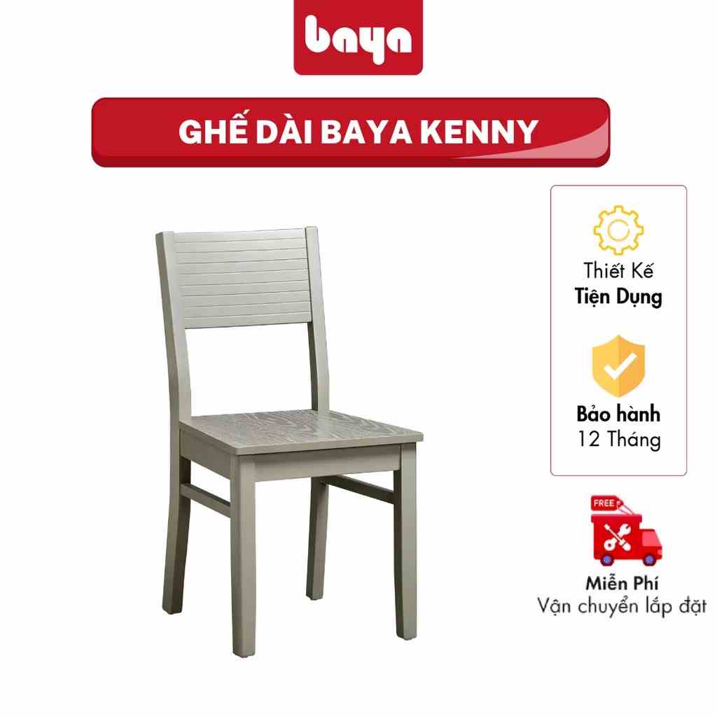 Ghế Ăn BAYA KENNY Làm Từ Chất Liệu Gỗ Cao Su MDF, Màu Xám Hiện Đại, Kích Thước D41xW50xH83 2001452