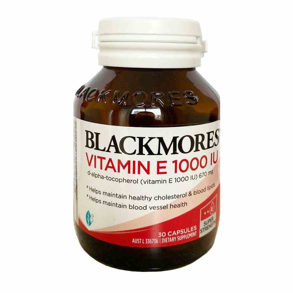 Viên uống bổ sung vitamin E tự nhiên 1000IU Blackmores Úc giúp dẹp da, đẹp tóc 30 viên