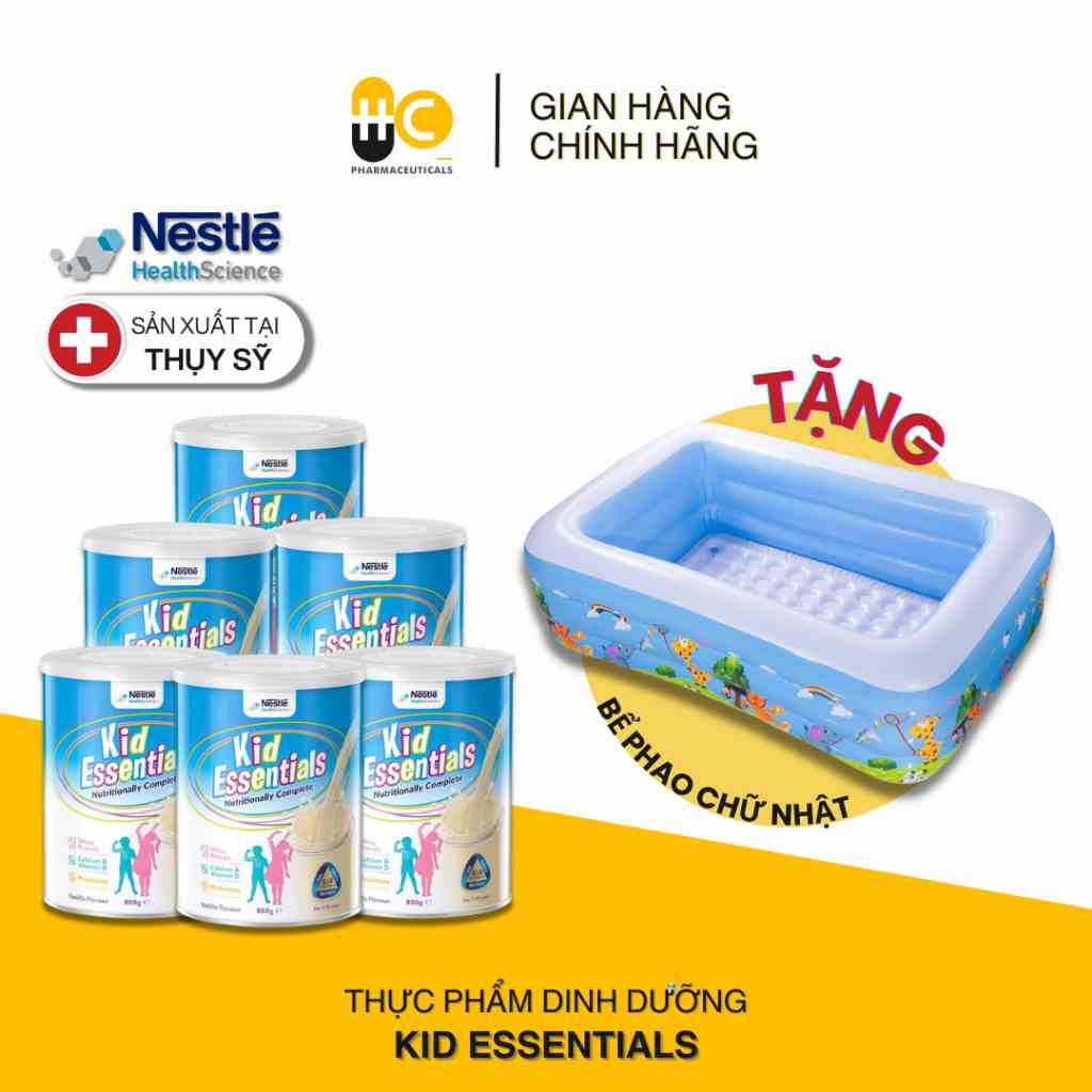 Combo 6 lon Sữa Kid Essentials mẫu mới cho trẻ biếng ăn, chậm tăng cân- 800g [NHẬP KHẨU CHÍNH HÃNG]