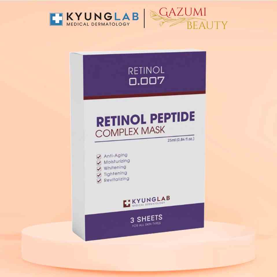 Combo Mặt Nạ Retinol Kyung Lab Phục Hồi, Dưỡng Sáng, Se Khít Lỗ Chân Lông, Retinol Peptide Complex - Gazumi Beauty