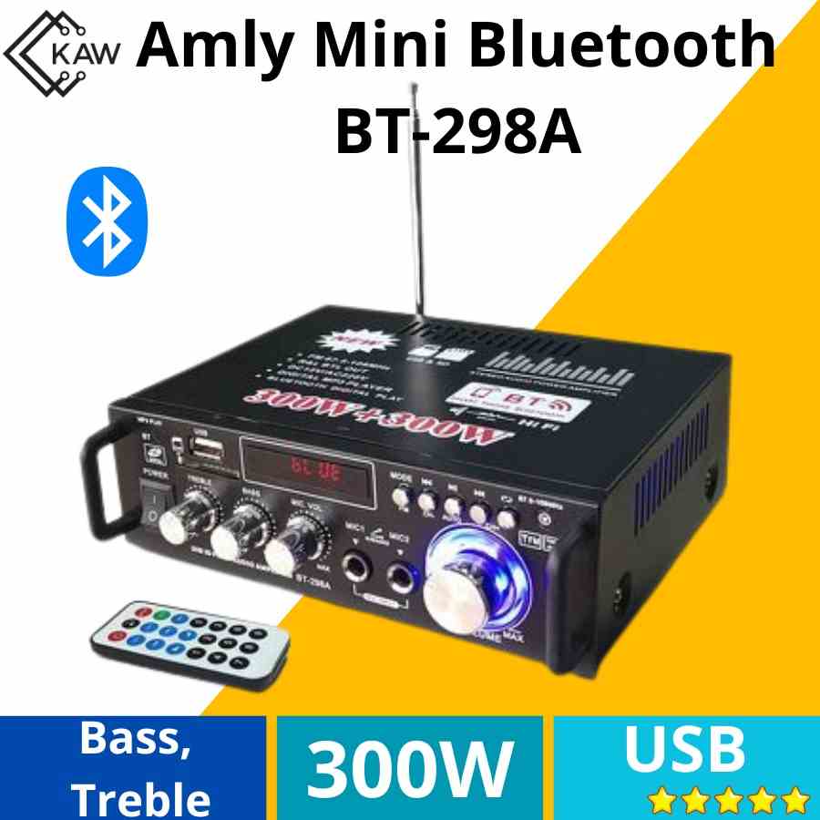 Amply karaoke mini, amly mini bluetooth bt-298a hàng cao cấp loại 1 (cổng 12v,220v) ,bảo hành 12 tháng 1