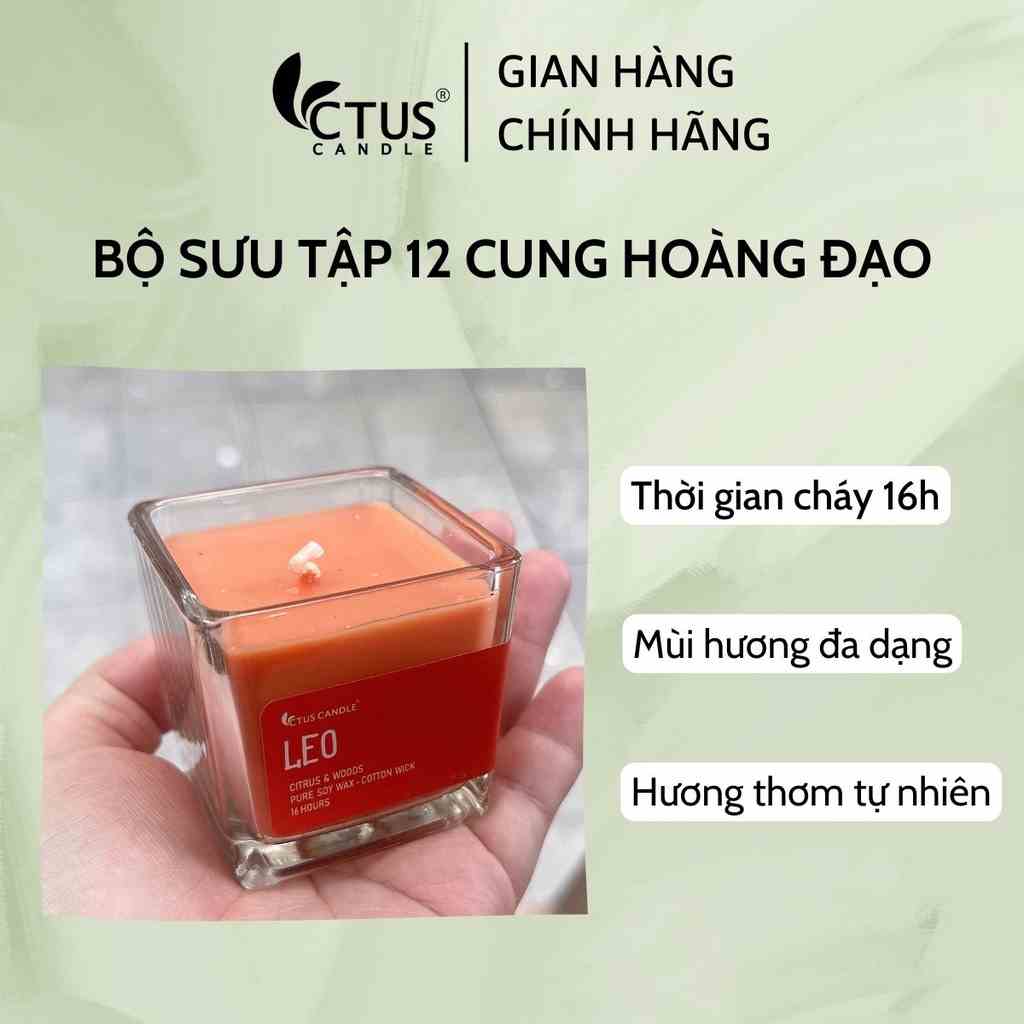 [Mã BMLTA35 giảm đến 35K đơn 99K] Nến thơm 12 cung hoàng đạo Ctus Candle 2oz hương thơm đa dạng