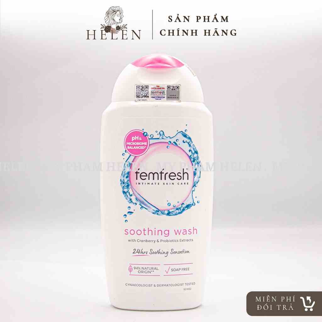 Dung Dịch Vệ Sinh Phụ Nữ Femfresh Soothing Wash - Hỗ Trợ Các Vấn Đề Vùng Kín Giúp Sạch, Thơm 250ML