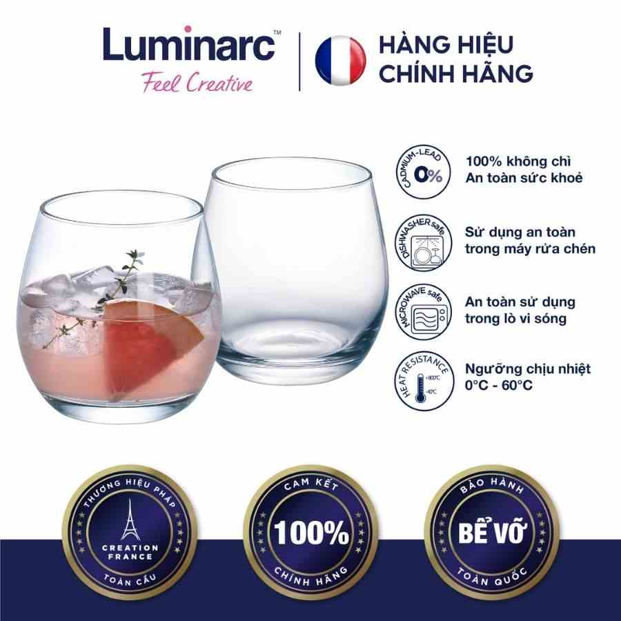 [Mã BMLTA35 giảm đến 35K đơn 99K] Bộ 6 Ly Thấp Thuỷ Tinh Luminarc Maine 320ml - LUMAV2619