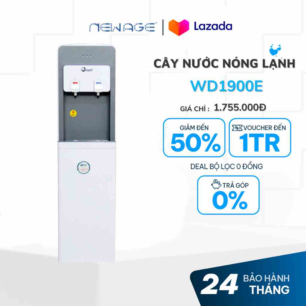 Cây nước nóng lạnh FujiE WD1900E nhập khẩu chính hãng, làm nước nóng lạnh nhanh chóng, bảo hành 24 tháng toàn quốc