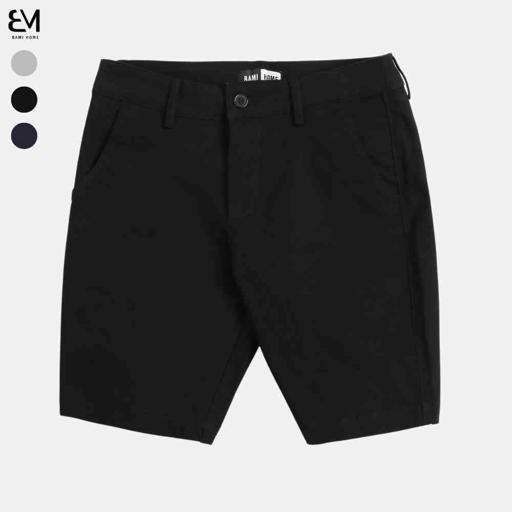 Quần short kaki cao cấp sợi spandex BAMI HOME vải mềm mịn form thoải mái dễ phối đồ QK08