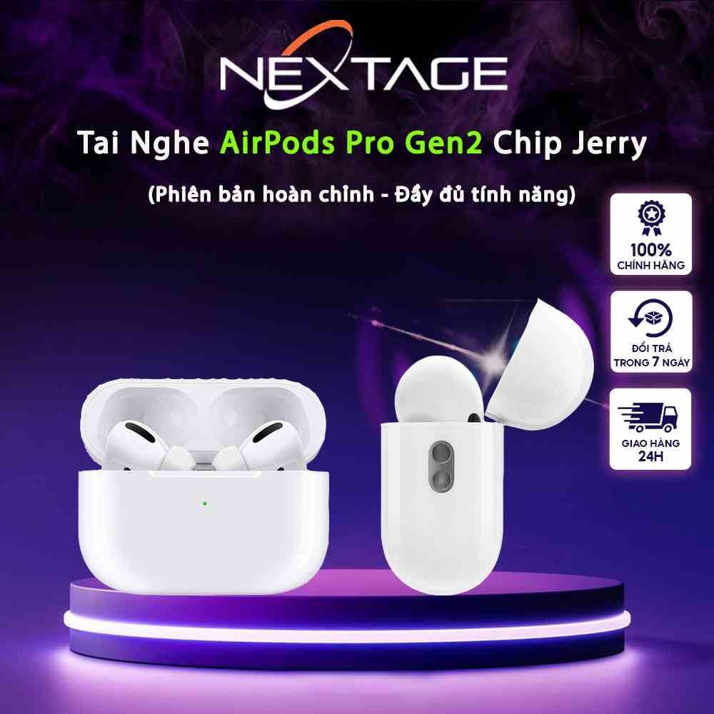 Tai Nghe AP Pro Gen2 Cao Cấp - Chip Jerry - Âm Thanh Dock Sạc - Vuốt Chỉnh Âm Lượng - Đàm Thoại - Hãng NEXTAGE