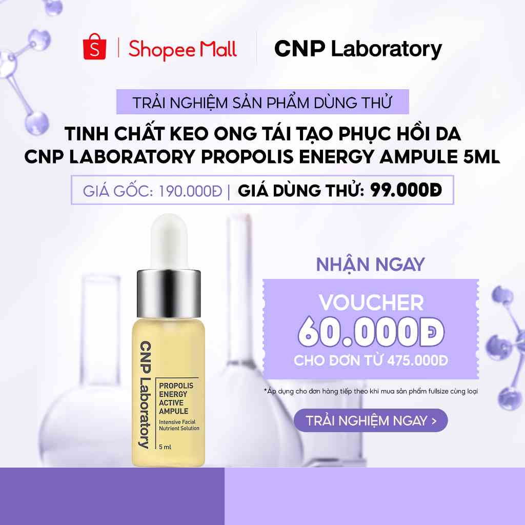 [HB Sample] Tinh chất keo ong tái tạo phục hồi da CNP Laboratory Propolis Energy Ampule 5ml