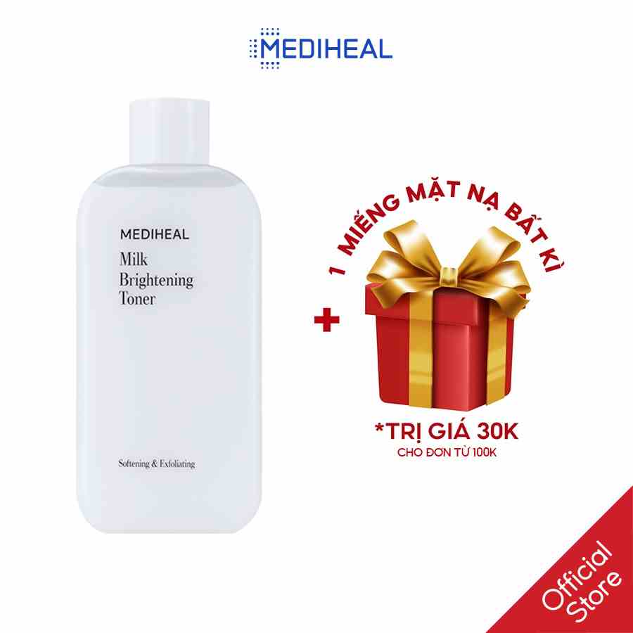 Nước Hoa Hồng Dưỡng Ẩm, Làm Sáng Da MEDIHEAL MILK BRIGHTENING TONER