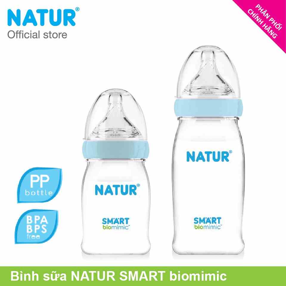 [Mã BMLTB200 giảm đến 100K đơn 499K] Bình sữa Natur SMART 150ml/ 270ml