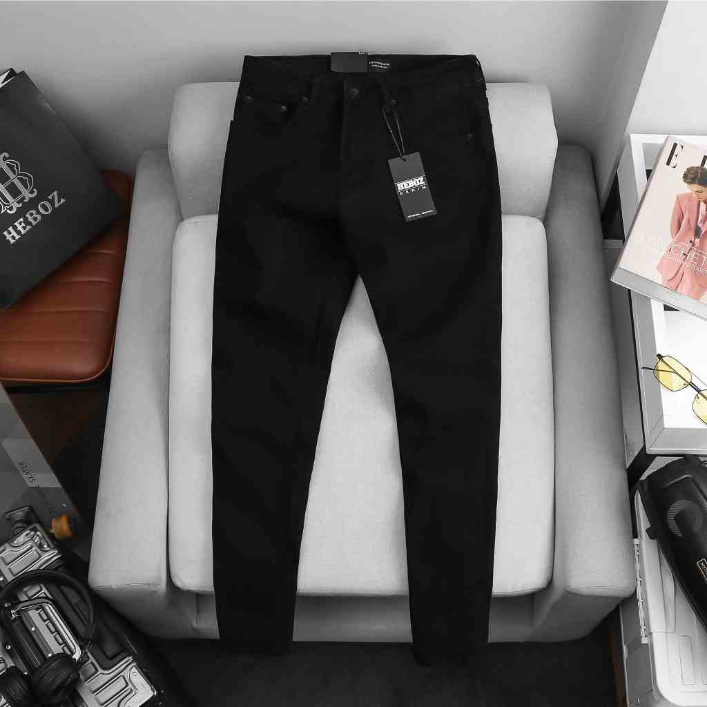 [Mã BMLTB200 giảm đến 100K đơn 499K] Quần jean nam dài đen skinny Heboz Z032 chất vải co giãn tốt - 00001577