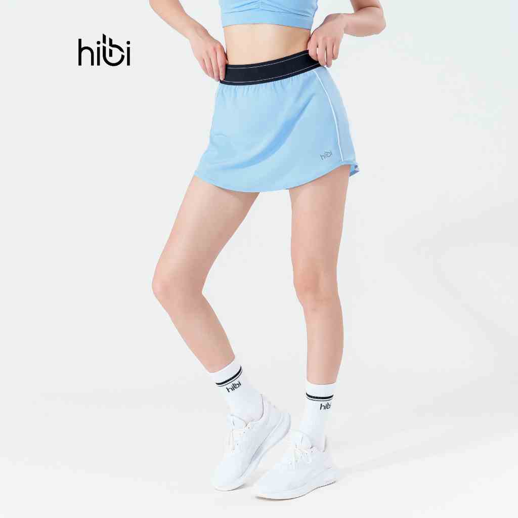 Chân Váy Thể Thao Hibi Sports SK002, Kiểu Phối Trắng 2 Bên, Chất Vải Xi Cao Cấp